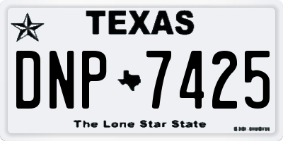 TX license plate DNP7425