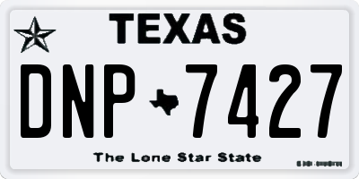 TX license plate DNP7427