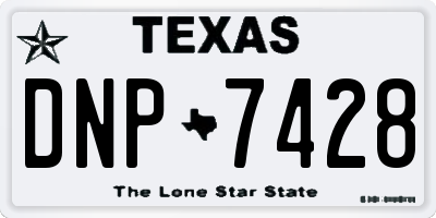 TX license plate DNP7428