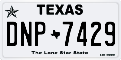 TX license plate DNP7429