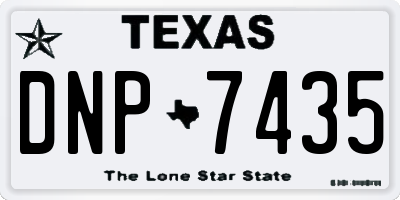 TX license plate DNP7435