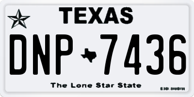 TX license plate DNP7436