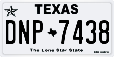 TX license plate DNP7438