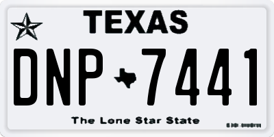 TX license plate DNP7441