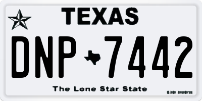TX license plate DNP7442