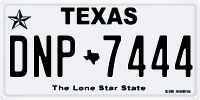 TX license plate DNP7444