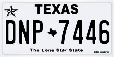TX license plate DNP7446