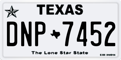TX license plate DNP7452