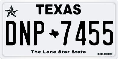 TX license plate DNP7455