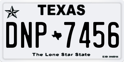 TX license plate DNP7456