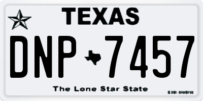 TX license plate DNP7457