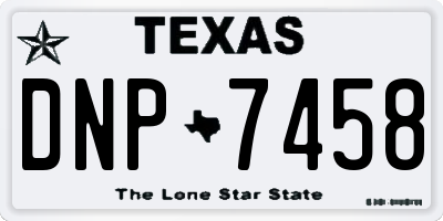 TX license plate DNP7458