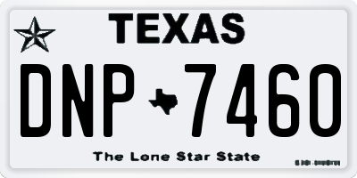 TX license plate DNP7460