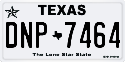 TX license plate DNP7464