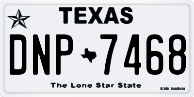 TX license plate DNP7468