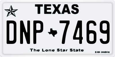 TX license plate DNP7469