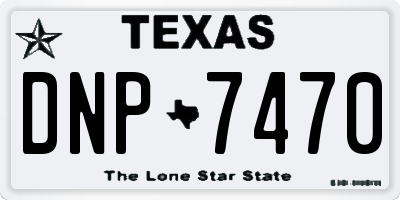 TX license plate DNP7470