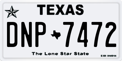 TX license plate DNP7472