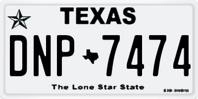 TX license plate DNP7474