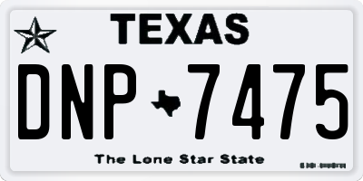 TX license plate DNP7475