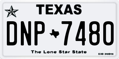 TX license plate DNP7480