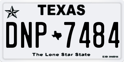 TX license plate DNP7484