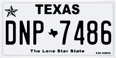 TX license plate DNP7486