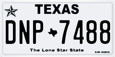 TX license plate DNP7488