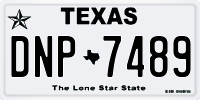 TX license plate DNP7489
