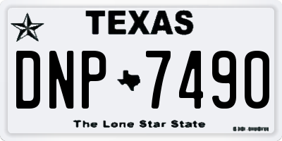 TX license plate DNP7490