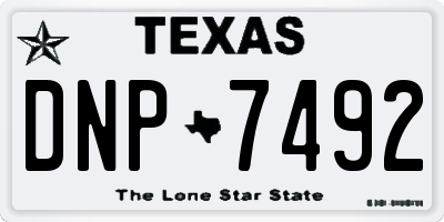 TX license plate DNP7492
