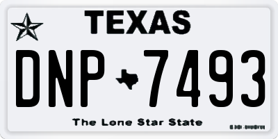 TX license plate DNP7493