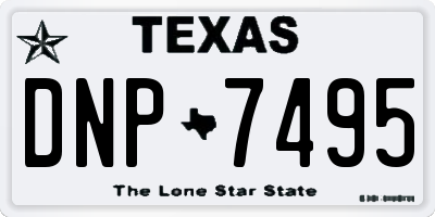 TX license plate DNP7495