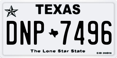 TX license plate DNP7496