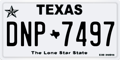 TX license plate DNP7497
