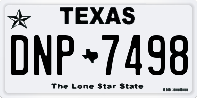 TX license plate DNP7498