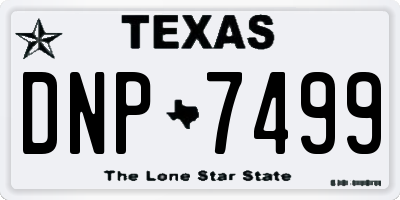 TX license plate DNP7499