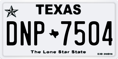 TX license plate DNP7504