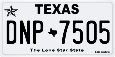 TX license plate DNP7505