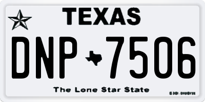 TX license plate DNP7506
