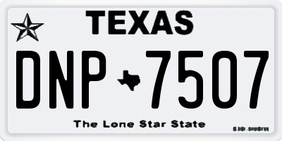 TX license plate DNP7507