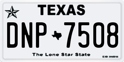 TX license plate DNP7508