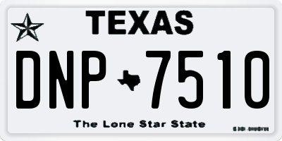 TX license plate DNP7510