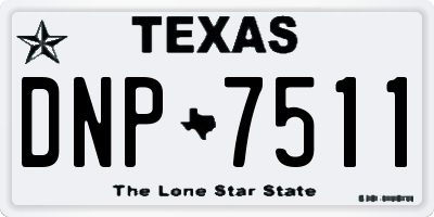 TX license plate DNP7511