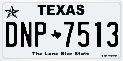 TX license plate DNP7513