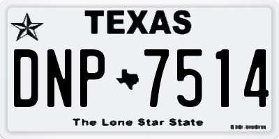 TX license plate DNP7514