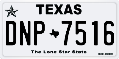 TX license plate DNP7516