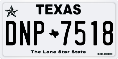 TX license plate DNP7518
