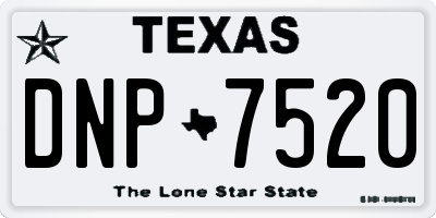 TX license plate DNP7520