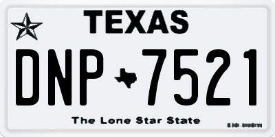 TX license plate DNP7521